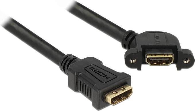 Delock HDMI-kabel 2x HDMI Type A, 0,25 m, Zwart