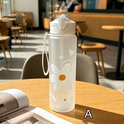 Universal Stock Daisy Straw Water Bottle For Travel, Camping & Everyday Hydrations a