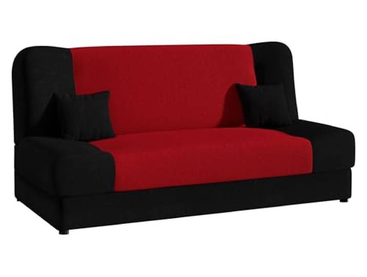 Mirjan24 Schlafsofa Jonas Style, Sofa mit Bettkasten und Schlaffunktion, Bettsofa, Schlafcouch, Microfaser, Couch vom Hersteller, Wohnlandschaft (Alova 04 + Alova 46)
