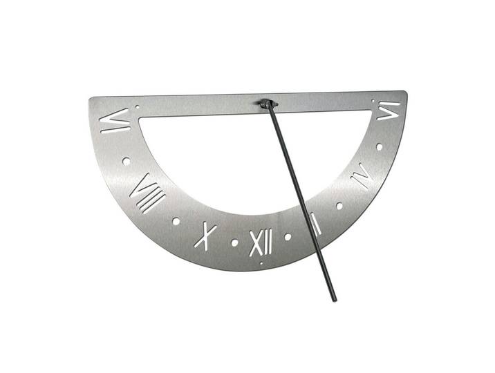 DanDiBo Sonnenuhr für die Wand Edelstahl Rostfrei 70 cm 96206, Silberfarben, Metall, 70x37x40 cm, Dekoration, Dekofiguren & Skulpturen, Dekoobjekte