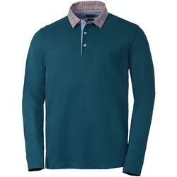 Franco Bettoni Herren Poloshirt mit Hemdkragen langarm