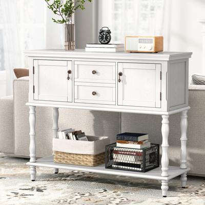 HomeLiveRelax Farmhouse Wood Console Table