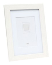 Deknudt S66KF1 P1 MDF-Platten Glas Holz Weiß Einzelbilderrahmen Tisch Wand 30 x 40 cm Rechteckig Bürokleinmaterial (S66KF1 P1 30X40)