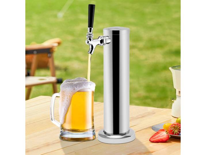 Tour de distribution de bière à robinet unique, distributeur de bière et de boissons en acier inoxydable, pour bars à domicile, hôtels, restaurants