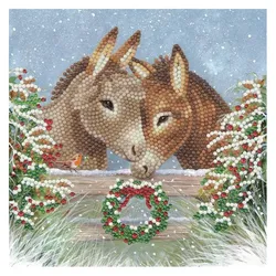 Craft Buddy Donkey Love, 18x18cm Crystal Art Card