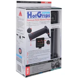 Oxford Heizgriffe Retro, Grifflänge 120 / 110 mm passend für 22 / 25 mm Lenkerenden