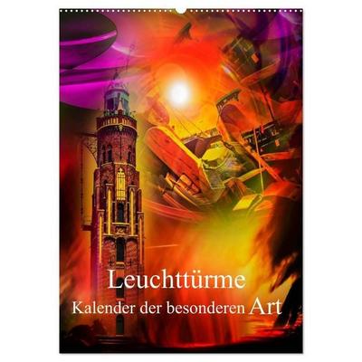 Leuchttürme Kalender der besonderen Art (Wandkalender 2027 DIN A2 hoch), CALVENDO Monatskalender