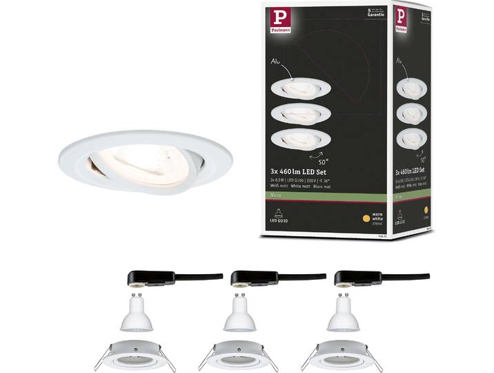 Paulmann LED Einbauleuchte Nova Basisset schwenkbar