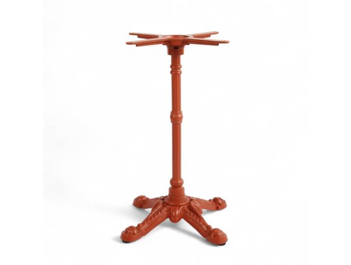 Pied de table BISTROT en fonte - Terracotta - 4 Branches