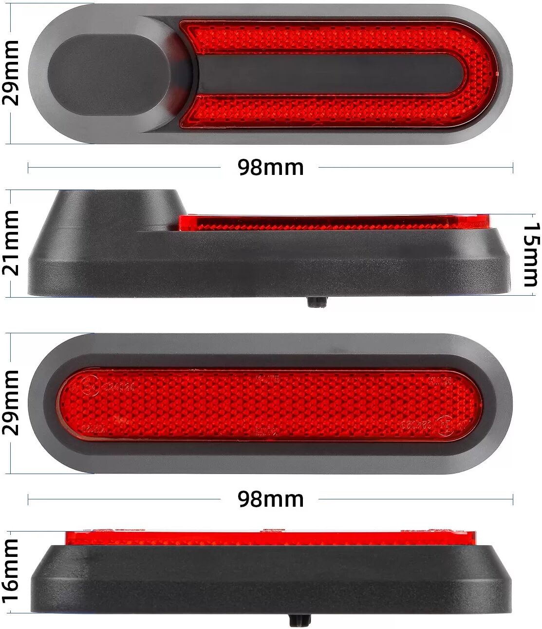 INF Housses de décoration latérale pour scooter Xiaomi M365/PRO2 4 pièces