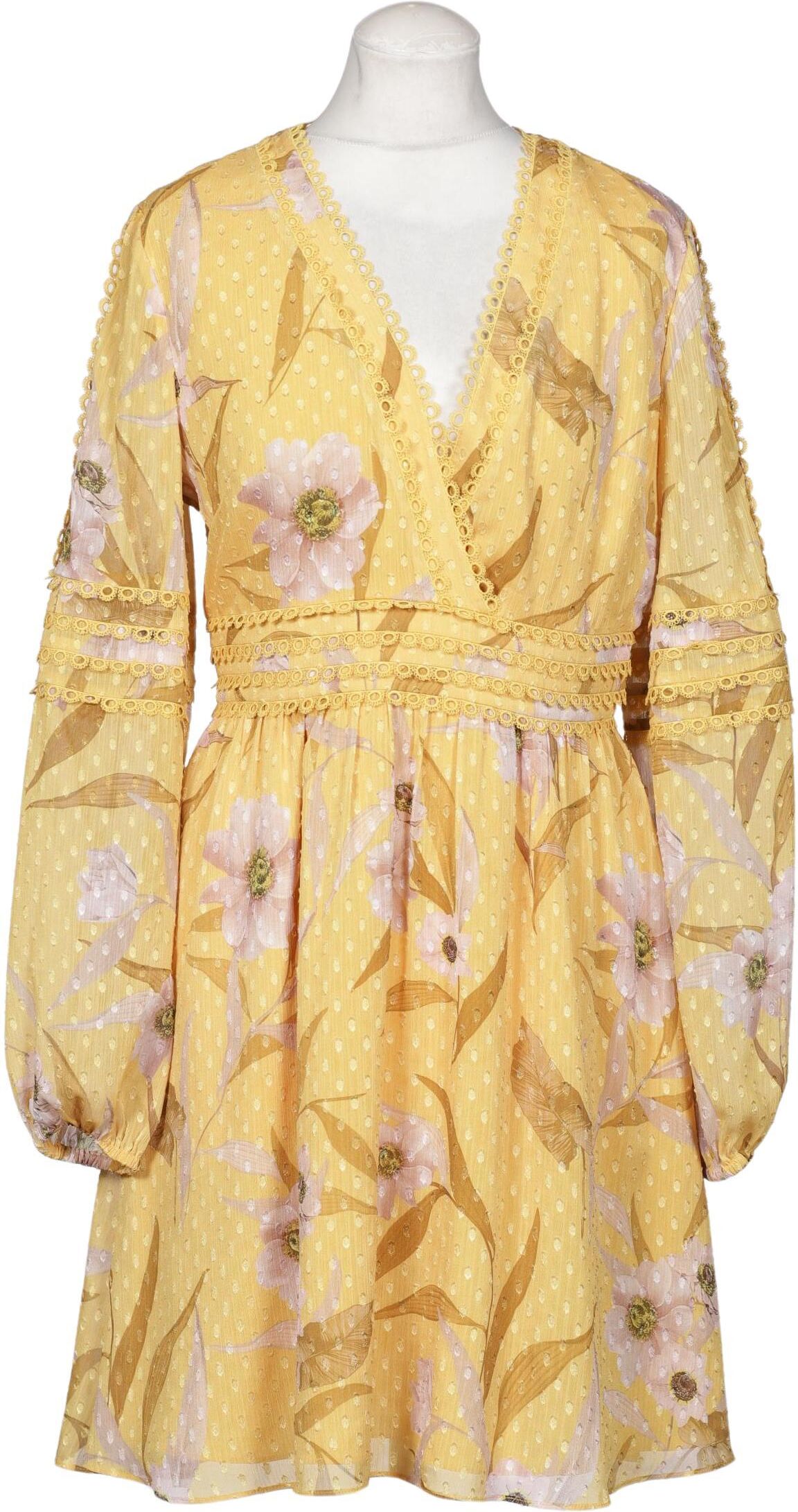 TED Baker Damen Kleid, Gelb, Gr. EU 38 (Ted Baker 2), Synthetik - Second Hand