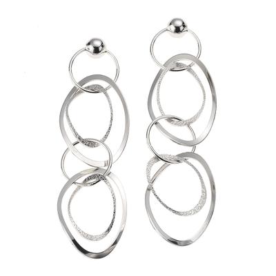 Paar Ohrhänger ZEEME "925 Silber rhodiniert", weiß, Ohrringe, Damen, one-size, Silber 925 (Sterlingsilber)