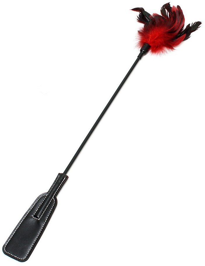 Rimba Double Pleasure Whip - Rouge + Noir