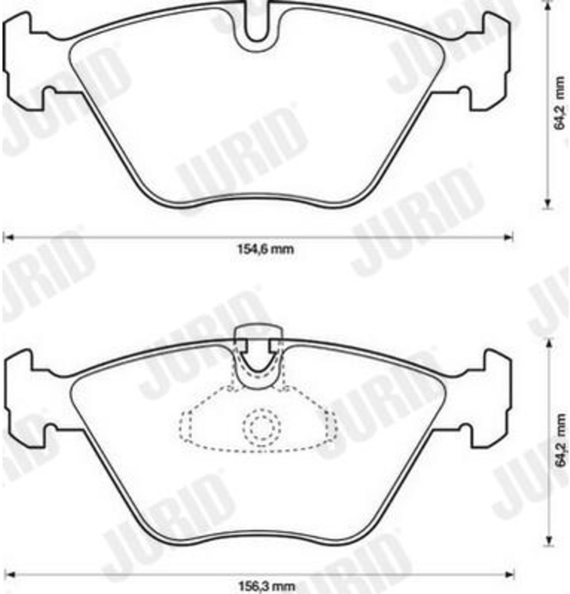 Bremsbelagsatz JURID WHITE 573002JC, Vorne, Keramik