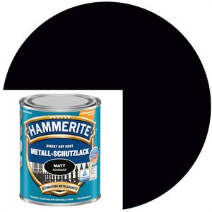 Hammerite Rostschutzfarbe Metall-Schutzlack, 3in1, schwarz, matt, 0,75l