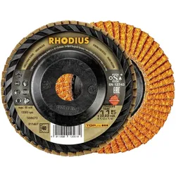 Rhodius, Schleifmittel, TOPline JUMBO LONGLIFE TRIM Fächerschleifscheibe 115 x 22,23 mm K40 (40)
