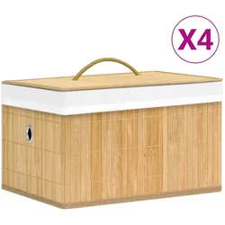 vidaXL Bambus-Aufbewahrungsboxen 4 Stk.