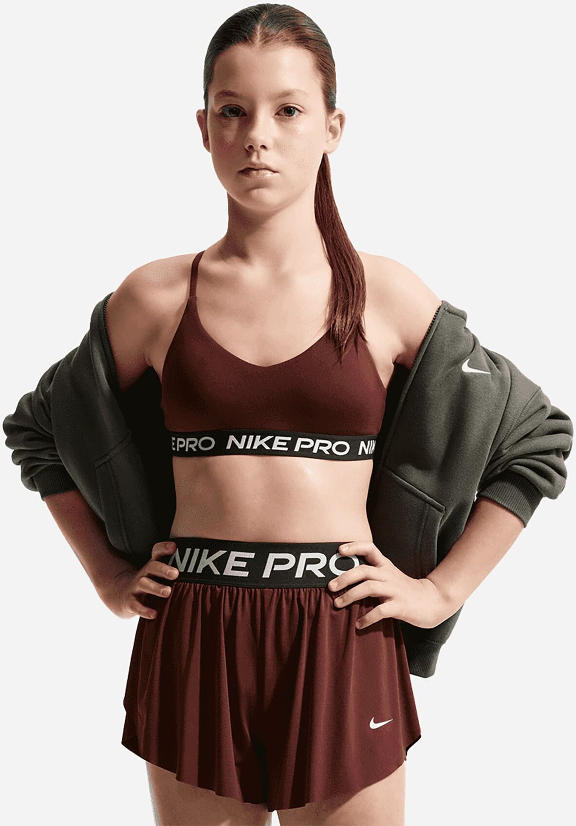 Nike Pro Jr - Bra Training - Rosso 8-10ANNI