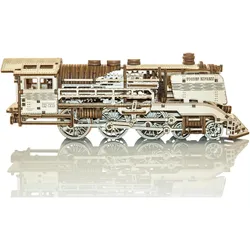 WoodenCity Express Lokomotive auf Schinen