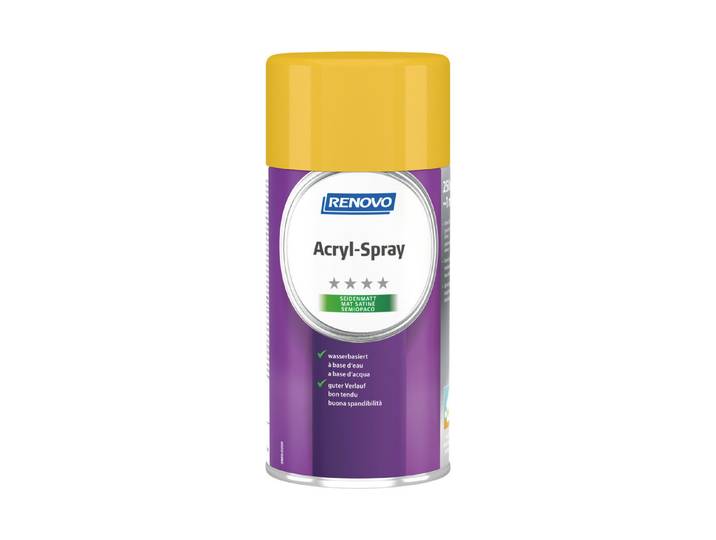 Renovo Acryl-Spray RA l 1021 Rapsgelb Seidenmatt 250 ml