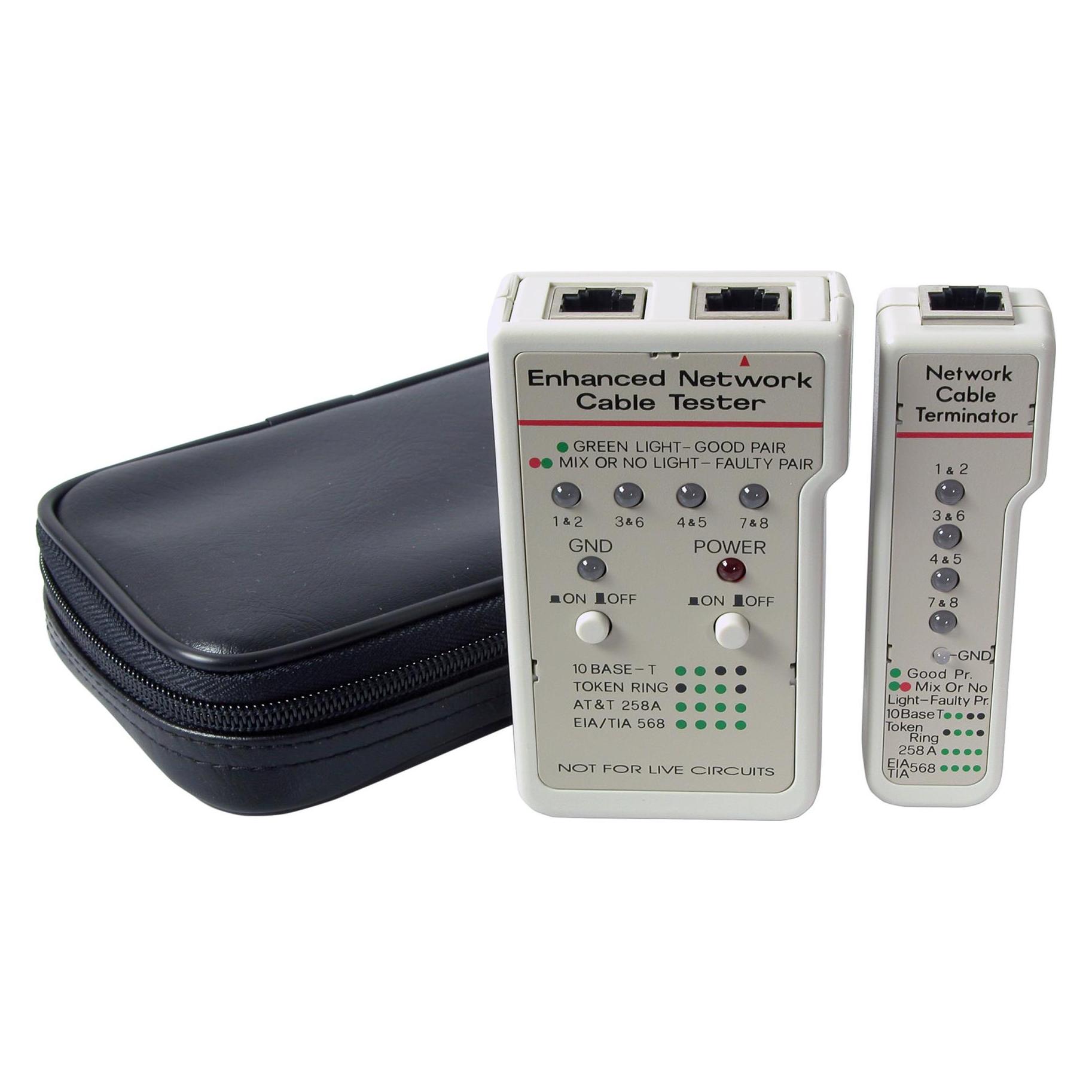 EFB Elektronik 39938.1 Twisted pair cable tester Grau Netzwerkkabel-Tester (Kabeltester) (39938.1)