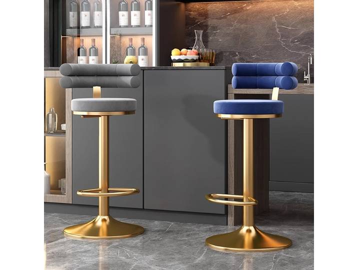 Tabouret de Bar design moderne, pivotant, hauteur réglable, tabouret de comptoir, tabouret de Bar/cuisine, Base antidérapante et cadre métallique industriel