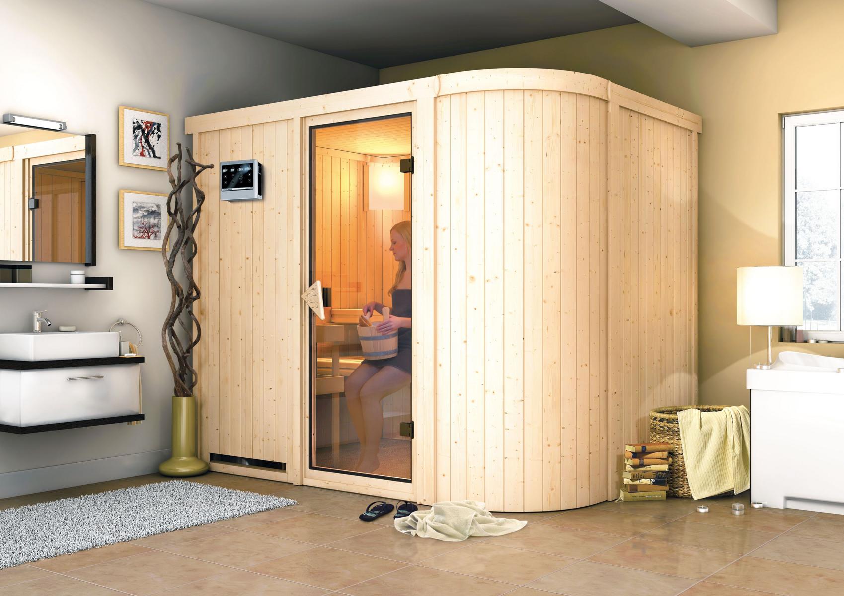 KARIBUHOLZT Titania 4 Front, 9kW Bio ext.S mit einer Energiespartür 08288497