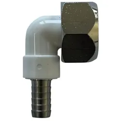 Winkelverschraubung CNS 90° für Bierschlauch 5/8 Zoll, NW 7mm