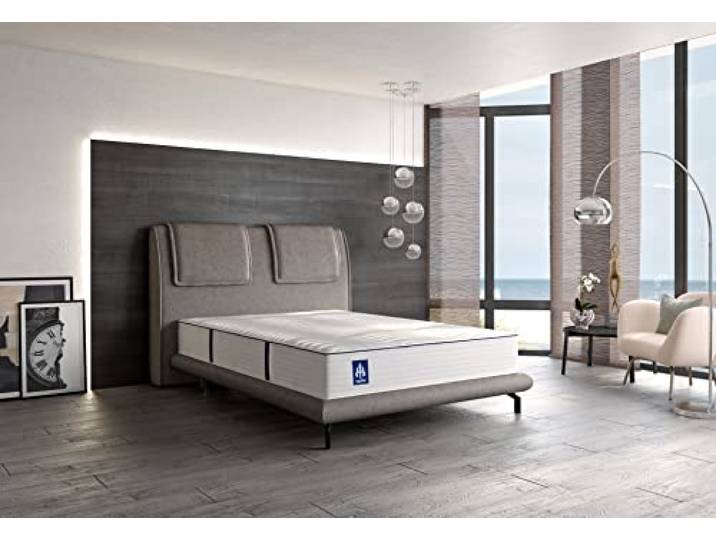 Irisette Rügen 1.000er Tonnentaschenfederkernmatratze 2-teiliger Kern, 24cm hoch, 7-Zonen Wendematratze, Härtegrad 3, 160x200cm, Öko-Tex Zertifiziert, produziert nach deutschem Qualitätsstandard