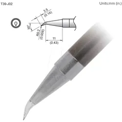 HAK T39-J02 - Aktiv-Lötspitze T39-J02, 0,2 mm, gebogen, konisch