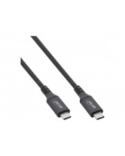 InLine USB4 Kabel USB Typ-C Stecker/Stecker schwarz 0.5m Anschlusskabel Gen 3×2 40Gb/s kompatibel Stecker an Zum Anschluss von Festplatten Grafikkarten etc. mit Für Datenübertragungsraten bis geeignet Dual-Lane Kompatibel zu Thunderbolt 4 Abwärtskompatibe (35906A)