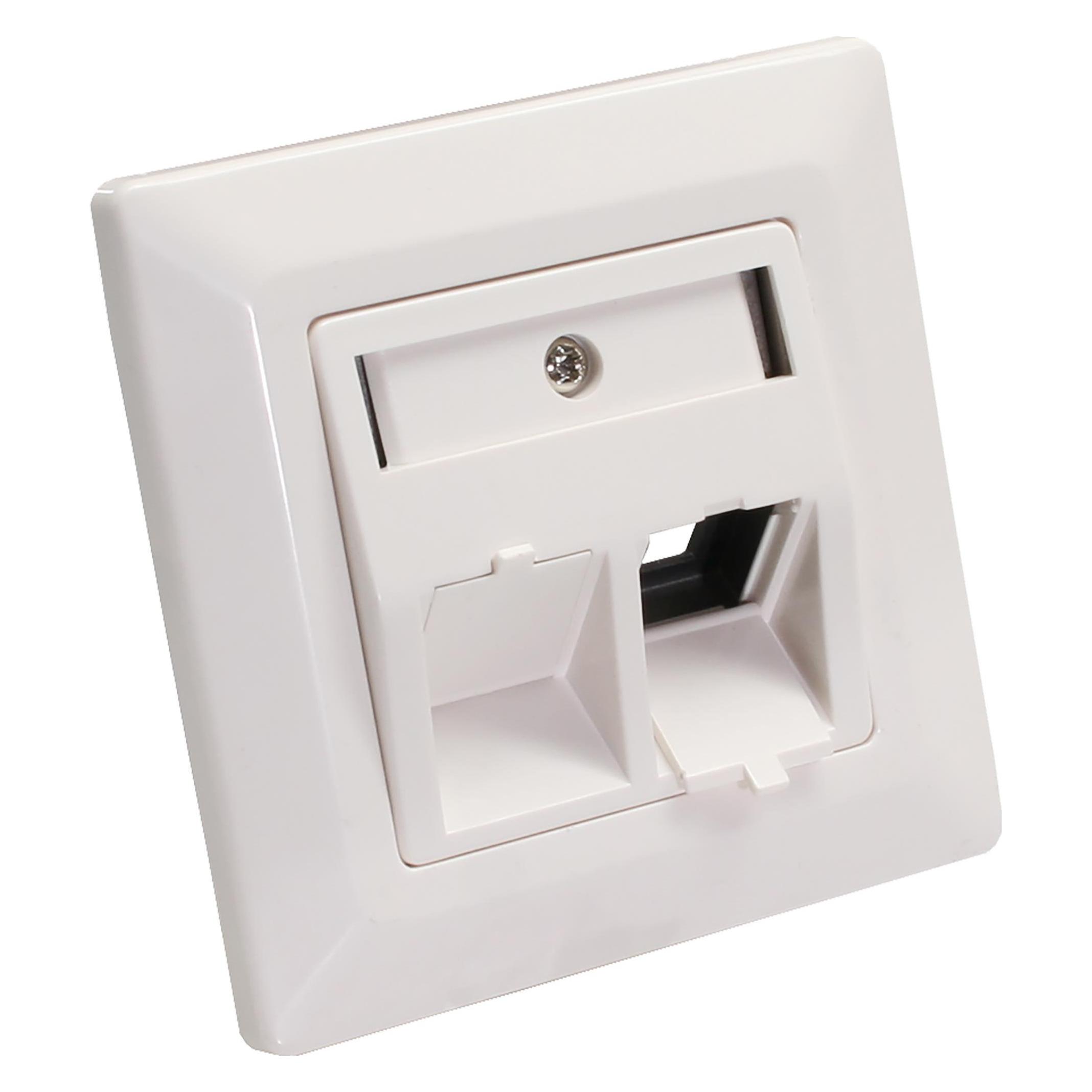 InLine Rahmenset für 2x RJ45 Bu/LSA Einsatz (76201R)