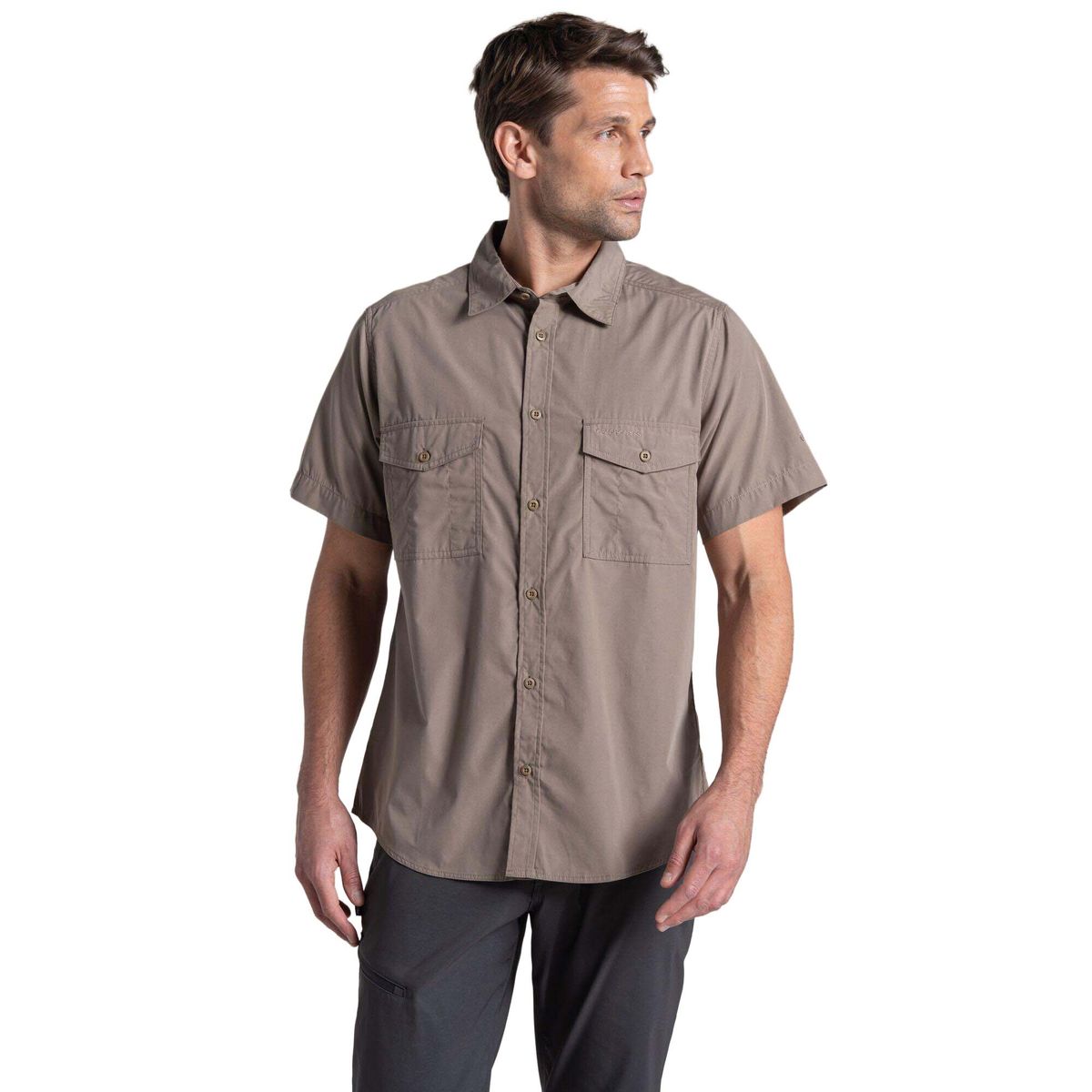 Craghoppers Kiwi II Short Sleeved Shirt pebble (62A) 3XL CMS801 62A 95