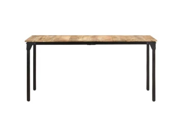 GPUTYGHN Esstisch 160x80x76 cm Raues Mangoholz Küchentisch, Esszimmer, pulverbeschichtete Eisenbeine, robuste Holzplatte, tägliche Mahlzeiten