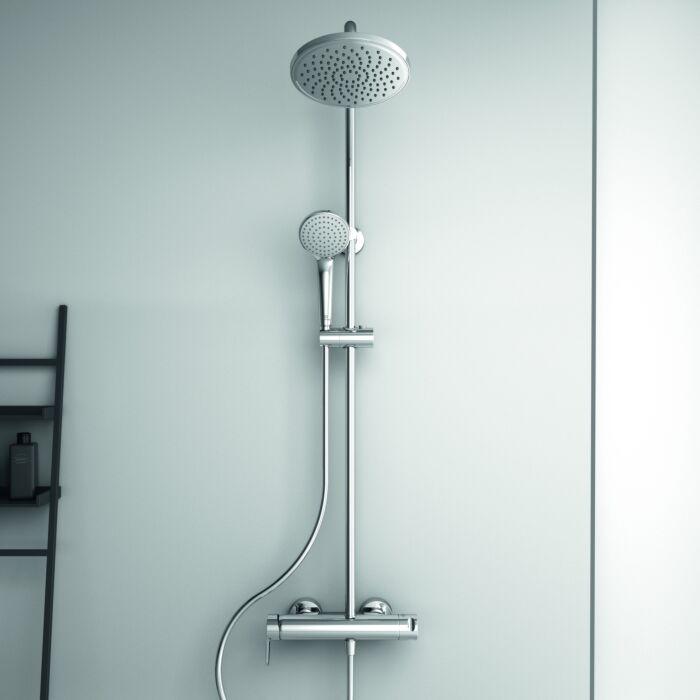 Ideal Standard Cerafine O Duschsystem BC750AA mit Einhebel-Brausearmatur, Handbrause, chrom