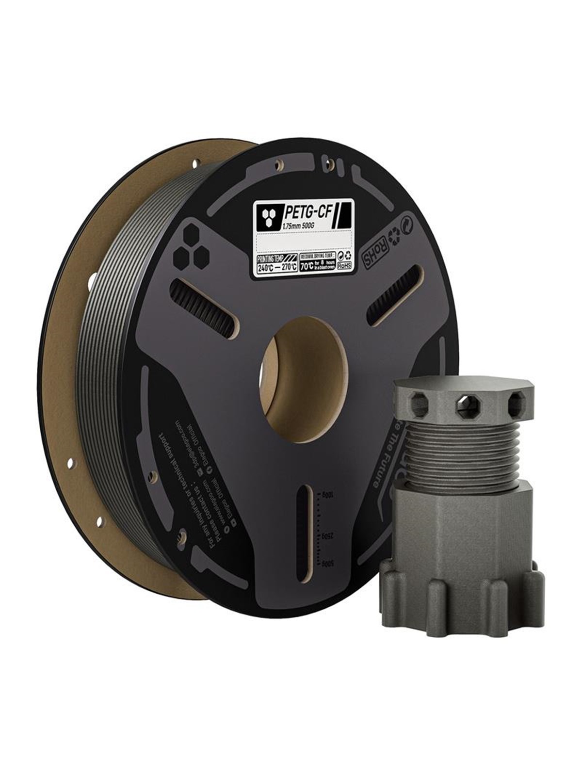 Elegoo ELEGOO PETG-CF Filament (Grau), 0.5kg