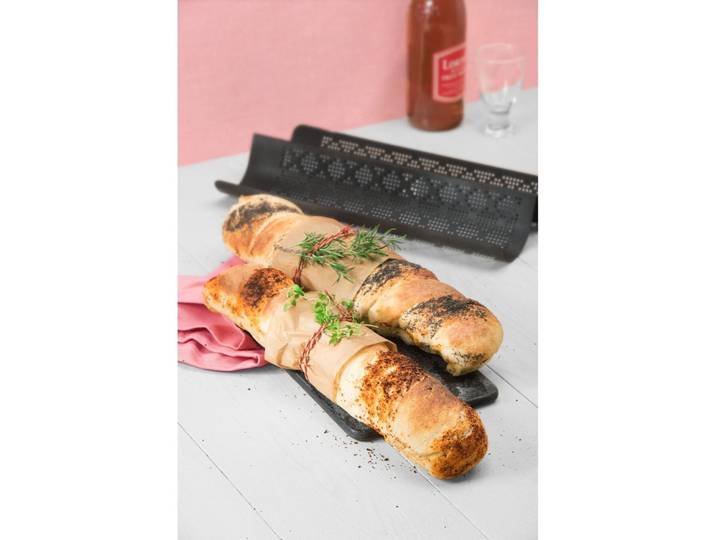 Baguetteform Kaiser Inspiration Stahl - Farbe: Schwarz - Backform