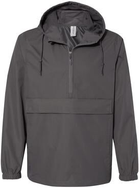 Independent Trading Co. EXP94NAW Men's Nylon Anorak Jacket in Graphite Grey size Small