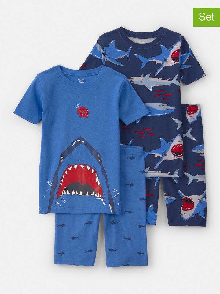 carter's 2er-Set: Pyjamas in Blau - 116