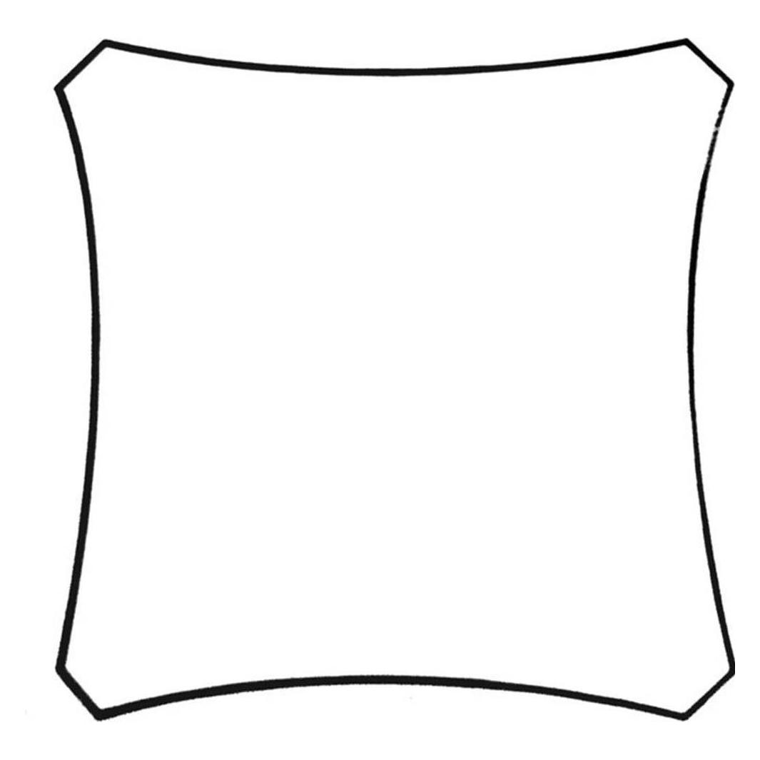 Perel Sonnensegel wasserdurchlässig (500 x 500 cm) (GSS4500PE)