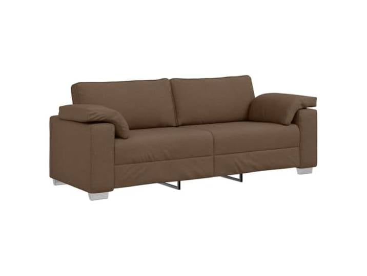 KKgypkn 3-Sitzer-Sofa Braun 220 cm Stoff Breite Armlehnen, Atmungsaktives Design, Schaum-Faser-Füllung, Modernes Wohnzimmer