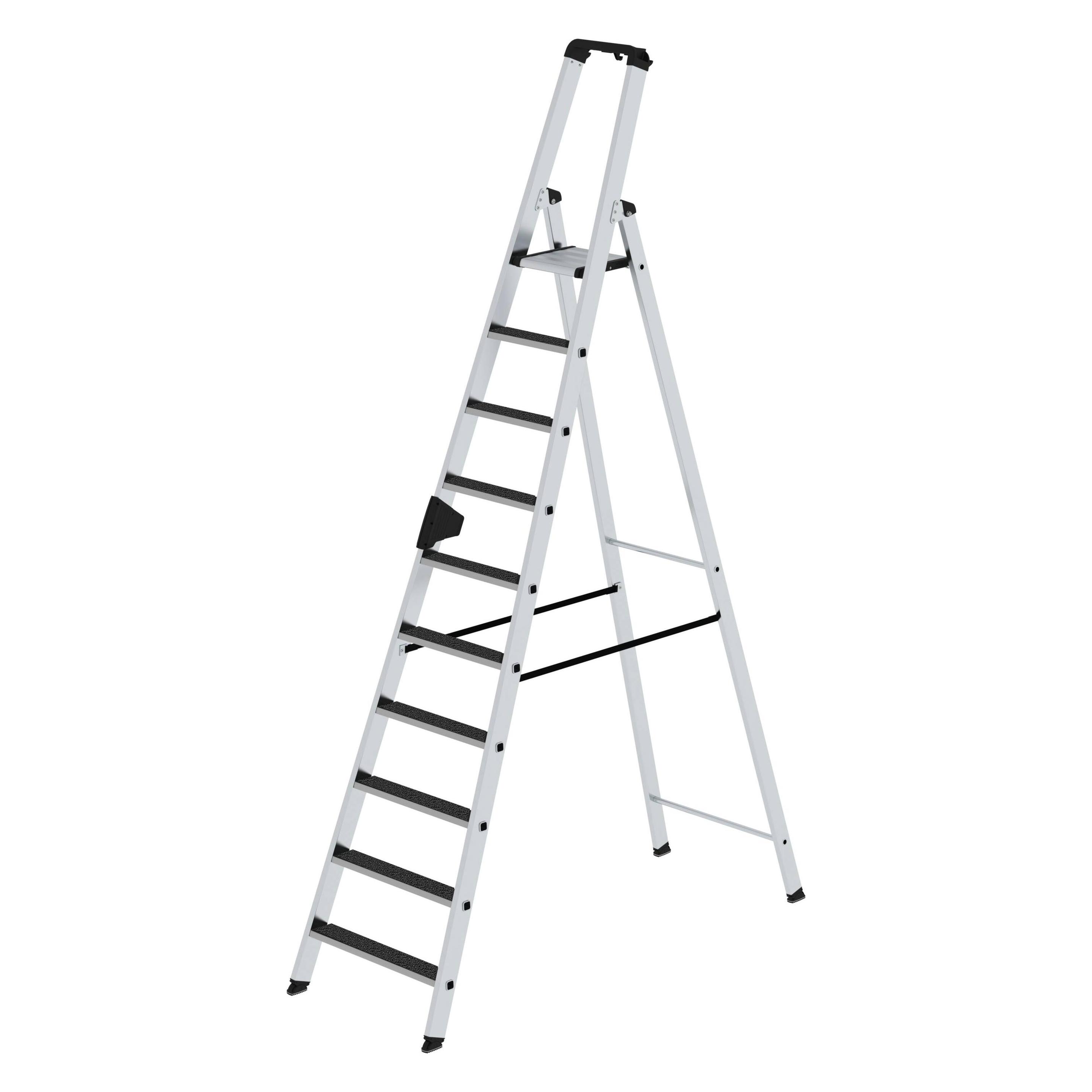 Munk Stufen-Stehleiter einseitig begehbar mit clip-step R13 10 Stufen (Stehleiter) (041630)