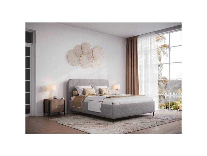 Livetastic Polsterbett, Graphit, Metall, 140x200 cm, Bettkasten, Lattenrost, gepolstertes Kopfteil, Schlafzimmer, Betten, Polsterbetten