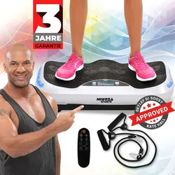Miweba Sports Vibrationsplatte MV300, 4D-Wave-Vibration, Fernbedienung, 800 Watt, 16 Stufen, LED (Weiß)