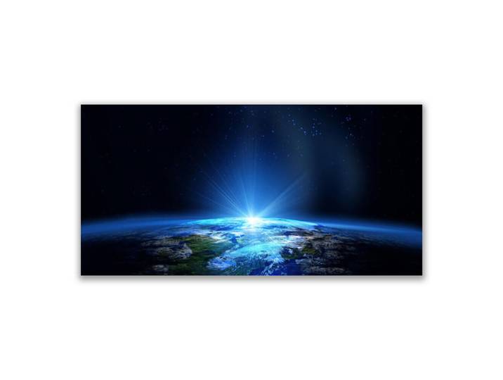 Tulup Leinwandbild 140x70 cm Planetenhorizont, Blau, Schwarz, 140x4 cm, Bilder & Rahmen, Bilder, Leinwandbilder