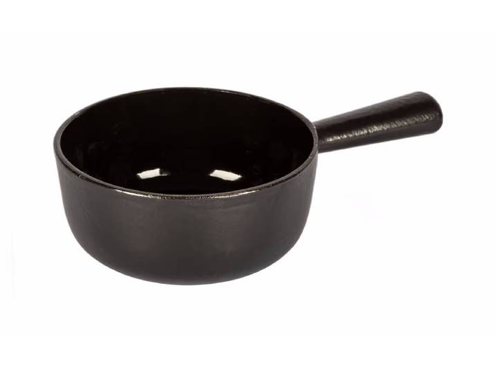 Stöckli Käsefonduecaquelon Classic schwarz 14 cm – Fondue Caquelon