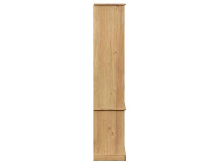 Bibliothèque SOLOMOON CHIC Vitrine en verre VIGO 85x35x170 cm bois massif de pin BB161
