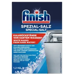 Spülmaschinensalz Finish Calgonit, Spezialsalz 1,2 kg für gründliche Sauberkeit und fleckenlosen Glanz
