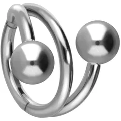 Titan Segmentring Clicker mit Innengewinde 3 RINGE + 2 KUGELN