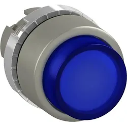 ABB P9MPLLSD Drucktaster hoch blau, Metall, tastend, beleuchtbar Taster-Vorsatz, Kontakthalter, und Kontermutter 1SFA184506R9104